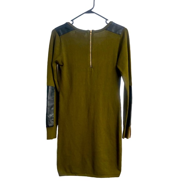 Say What? Sweater Dress With Faux Leather Patches Size Large - Picture 2 of 7